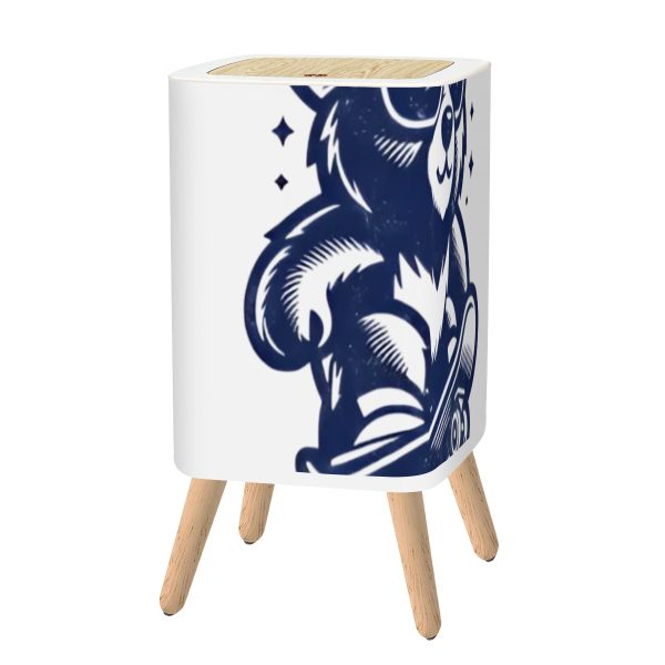 Square Small Trash Can with Lid